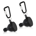 2 Pcs Protein Powder Container, Protein Powder Travel Container, Protein Powder Container to Go, Pre Workout/Gym Supplemen Keychain (Black, 50ml)