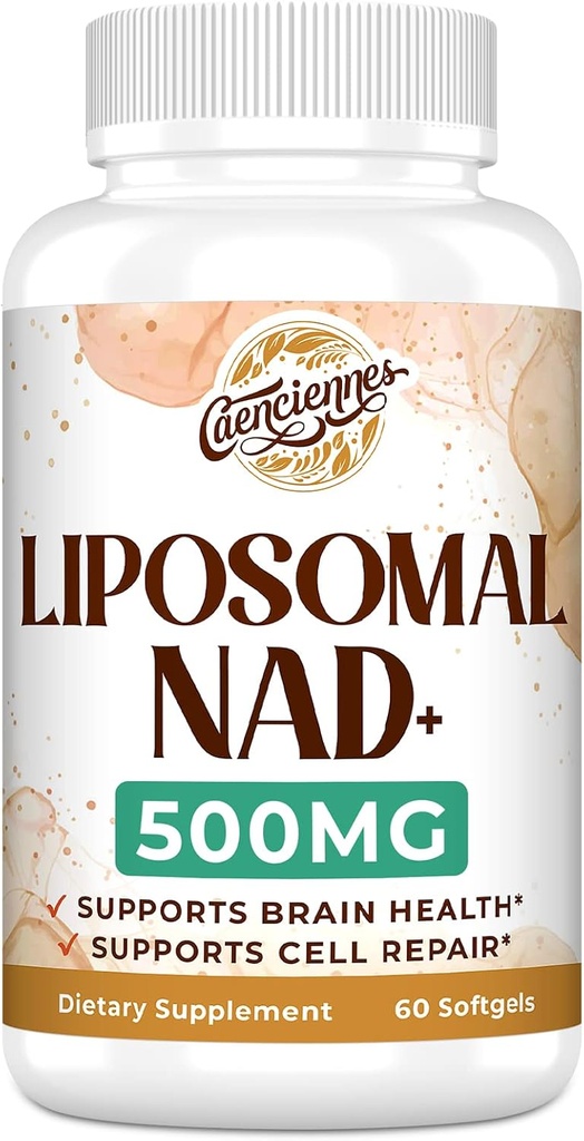 Liposomal NAD+ 500 MG συμπλήρωμα, True NAD Plus συμπλήρωμα, Superior Απορρόφηση, Boost NAD+ Περισσότερα Αποδοτική από Νικοτιναμίδη Ριβοζίδιο για Κυτταρική Ενέργεια, Υγιεινή Γήρανση, 60 Υπηρεσία