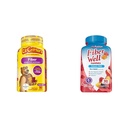 L’il Critters fiber καθημερινή Gummy συμπλήρωμα για τα παιδιά, για την Digestive Υποστήριξη & Vitafusion Ίνες Well Συμπλήρωμα χωρίς ζάχαρη, Ροδάκινο, Φράουλα και BlackBerry Γεύσης, 90 Count