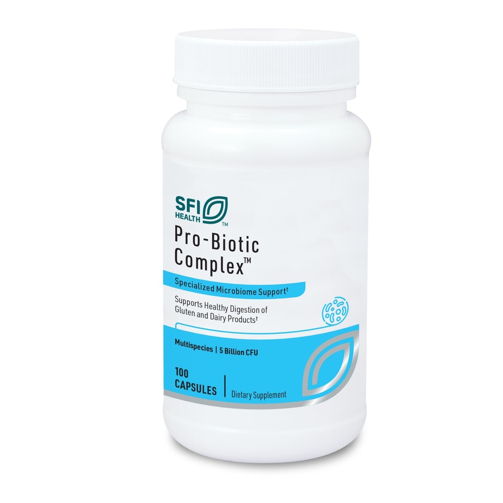 Klaire Labs SFI Health Pro-Biotic Complex - Εντερική υποστήριξη για άνδρες και γυναίκες, 5 δισεκατομμύρια CFU Lactobacillus acidophilus & Bifidobacterium bifidum Probiotic, Hypoallergenic & Dairy-Free (100 κάψουλες)