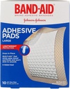 Band-Aid Brand Tru-Stay Adhesive Pads, Μεγάλες Στείρες για τη φροντίδα και την προστασία τραύματος, Μεγάλο Μέγεθος, 10 ct ( Συσκευασία των 4)