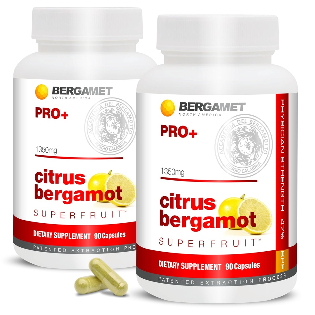 Citrus Bergamot SuperFruit PRO+ with Olive Leaf Extract - 47% BPF - 80% Πολυφαινόλες - 675mg per Serving - Worlds Strongest - Με την υποστήριξη των κλινικών μελετών - Made in The USA - 180 Caps