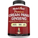 Nutrivein Korean Red Panax Ginseng 1600mg – Extra Strength Formula – 180 κάψουλες – Ενίσχυση της ενέργειας, ψυχική εστίαση & ανοσοποιητική υγεία Φυσικά