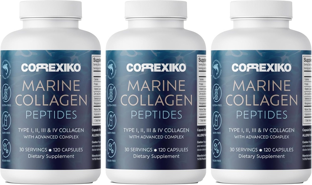 Peptides per Serving με Προστιθέμενο Υαλουρονικό Οξύ, Βιταμίνη C & Ορυκτά - για Μαλλιά, Δέρμα & Καρφιά - 360 Κάψουλες 3 Μήνες Προσφορά