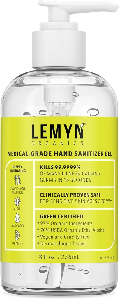 Medical‐Grade Hand Sanitizer Gel – 97 % Organic 