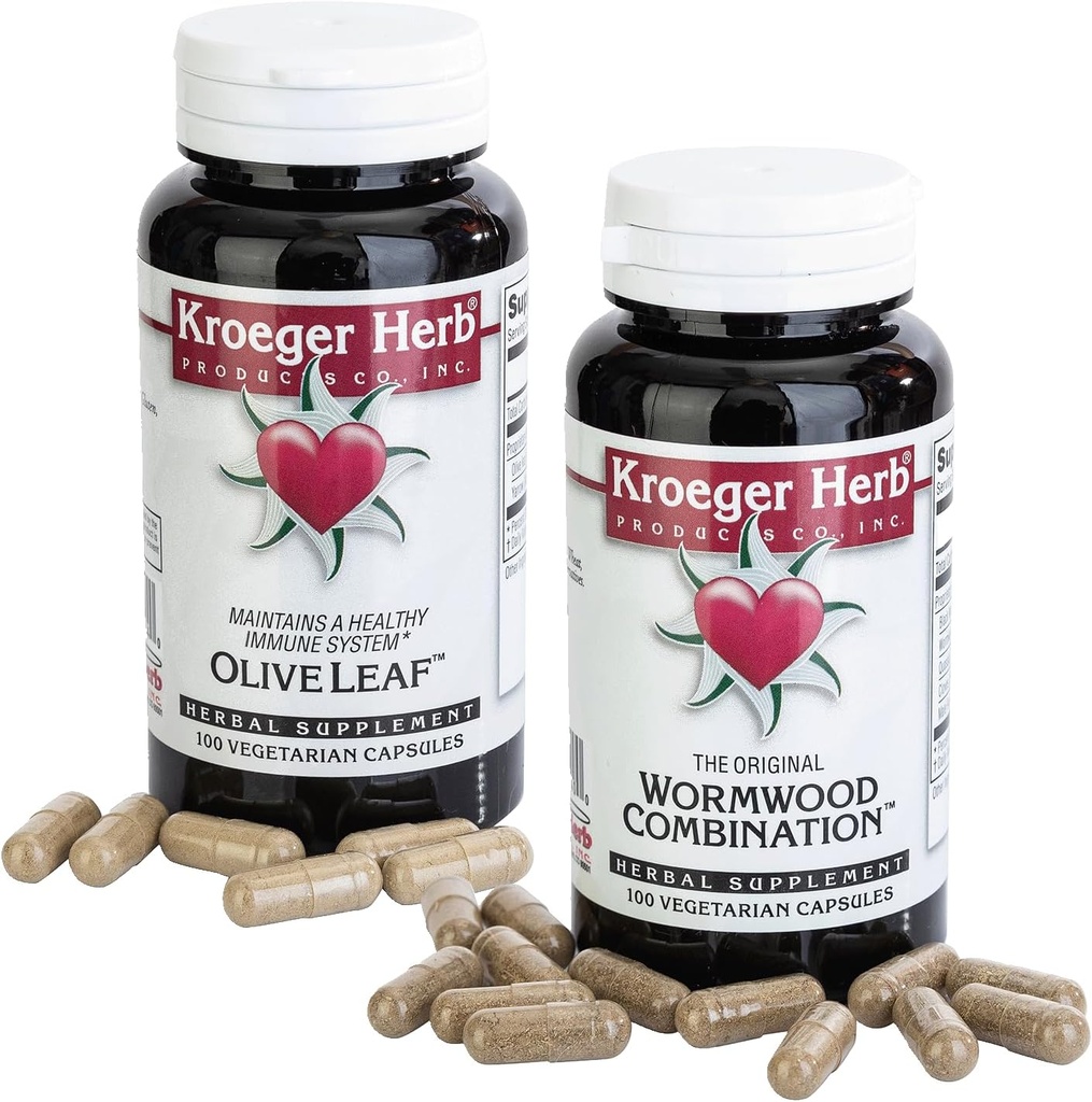 Προϊόντα βοτάνων Kroeger Wormwood και Olive Leaf Duo