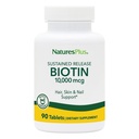 NaturesPlus Biotin, Παρατεταμένη απελευθέρωση - 90 δισκία - χορτοφαγικά, χωρίς γλουτένη - 90 εξυπηρετήσεις
