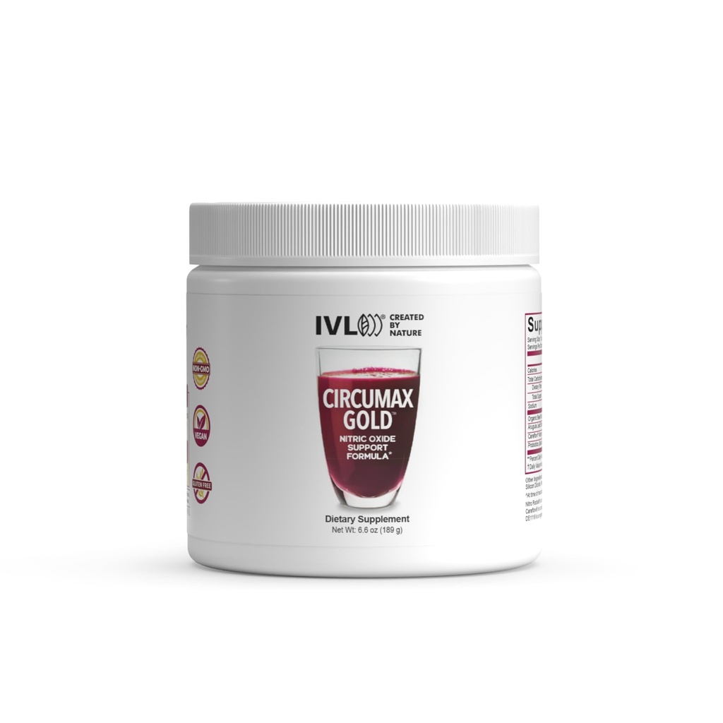 IVL - CircuMax Gold - Nitric Oxide Supplement Powder Boost - Βιολογικά Μπιζέλια - Careflow Mango Powder και Nitro Rocket (6,70 oz - 30 Servings)