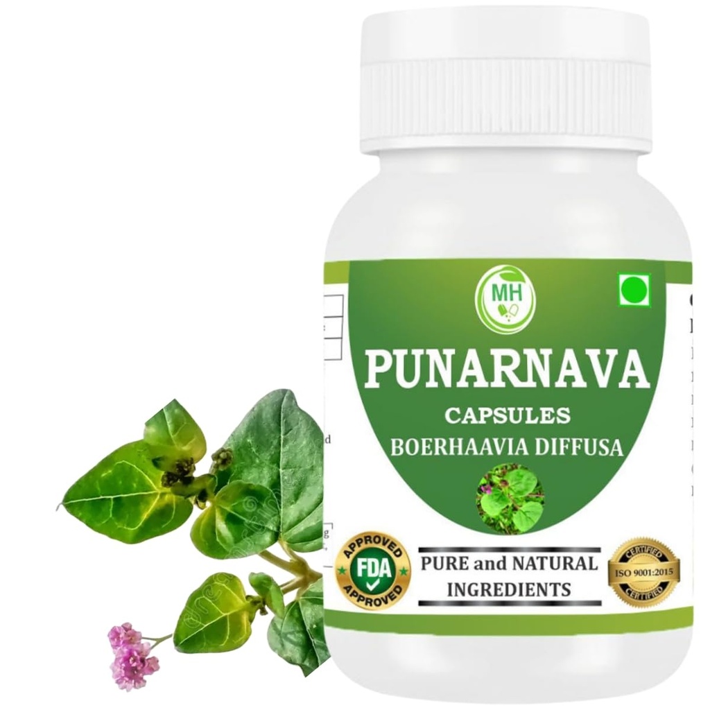 Κάψουλες Punarnava (Boerhaavia Diffusa) 500mg – 60 κάψουλες Veg 