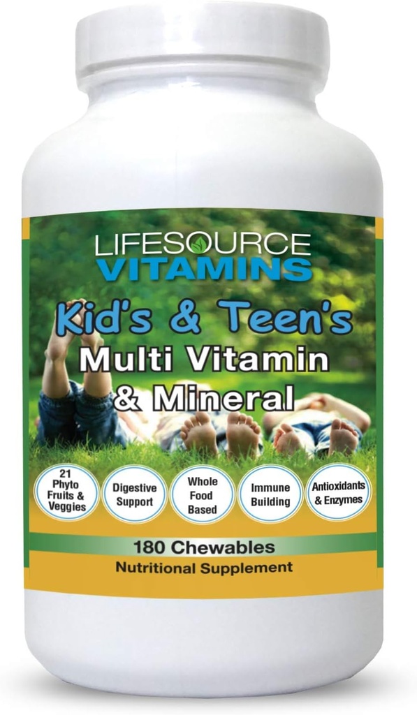 LifeSource Βιταμίνες Παιδική Multi Vitamin 180 Μασώμενες καρτέλες