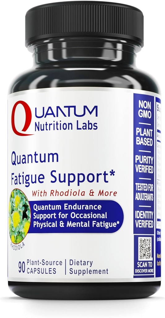 QNL Quantum Fatigue Support - Vegan Rhodiola Rosea Roose συμπλήρωμα ρίζας - οργανικό μείγμα προσαρμογόνου για περιστασιακό φυσικό & γνωστικό στρες - 90 κάψουλες με βάση το φυτό