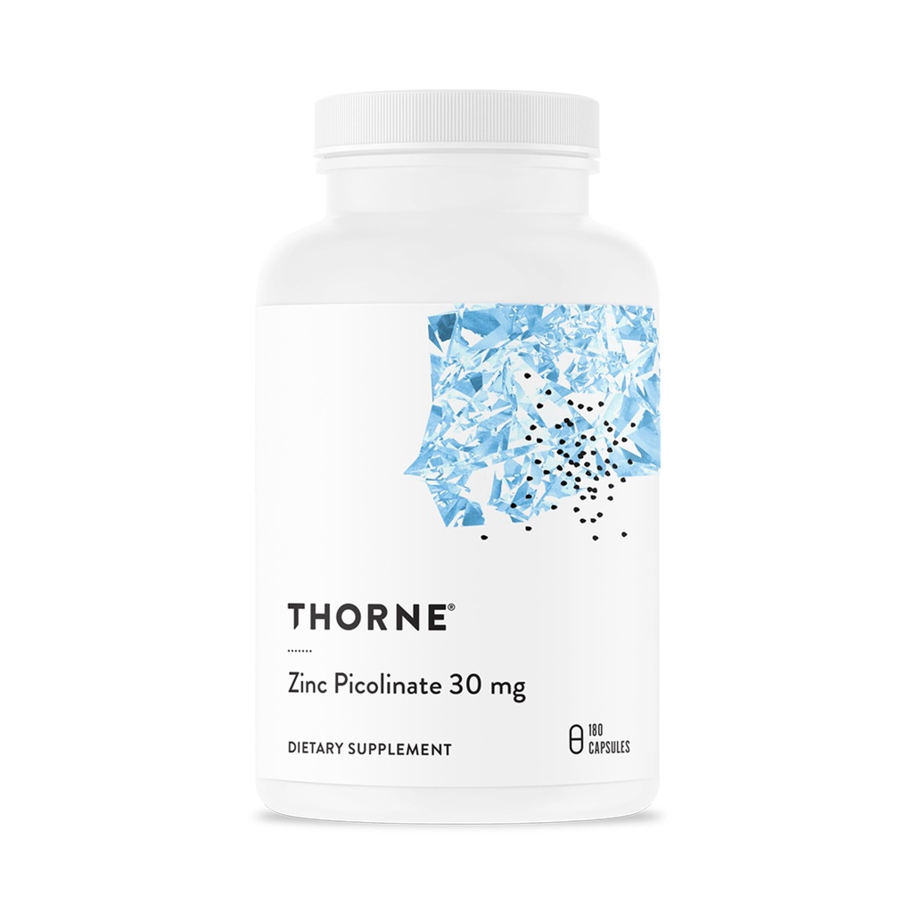 THORNE - Ψευδάργυρος Picolinate 30 mg - Καλά απορροφημένο συμπλήρωμα ψευδαργύρου για την ανάπτυξη και την ανοσοποιητική λειτουργία * - 180 κάψουλες
