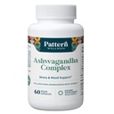 Pattern Wellness Ashwagandha Complex για άνδρες και γυναίκες - KSM-66 & Black Pepper Extract - Ολόκληρο το σώμα και την καρδιά υγεία - Υποστηρίζει το άγχος και τη διάθεση - μη GMO - 60 Vegan κάψουλες