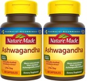 Nature Made Ashwagandha Κάψουλες 125mg για την υποστήριξη του στρες, 60 κάψουλες, 60 ημέρες προσφοράς (πακέτο του 2)