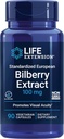 Life Extension Standardized European Bilberry Extract, 100 mg, MirtoSelect® Vaccinium myrtillus, Eye Health, Circulation, Lubrication, Gluten-Free, Non-GMO, Vegetarian, 90 Capsules