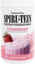 NaturesPlus SPIRU-TEIN, Φράουλα - 2.4 lb - Φυτική βάση πρωτεΐνης Shake - Μη ΓΤΟ, χορτοφάγοι, χωρίς γλουτένη - 32 Σερβίρει