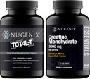 Nugenix Απαραίτητα Creatine Monohydrate και Total-T τεστοστερόνη Booster για τους άνδρες