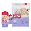 SlimFast Υψηλής πρωτεΐνης Vanilla Bundle- 12 Count of Vanilla High Protein Meal Replacement Shakes (20g Protein) with 26 Servers of Vanilla High Protein Powder Mix (20g Protein)