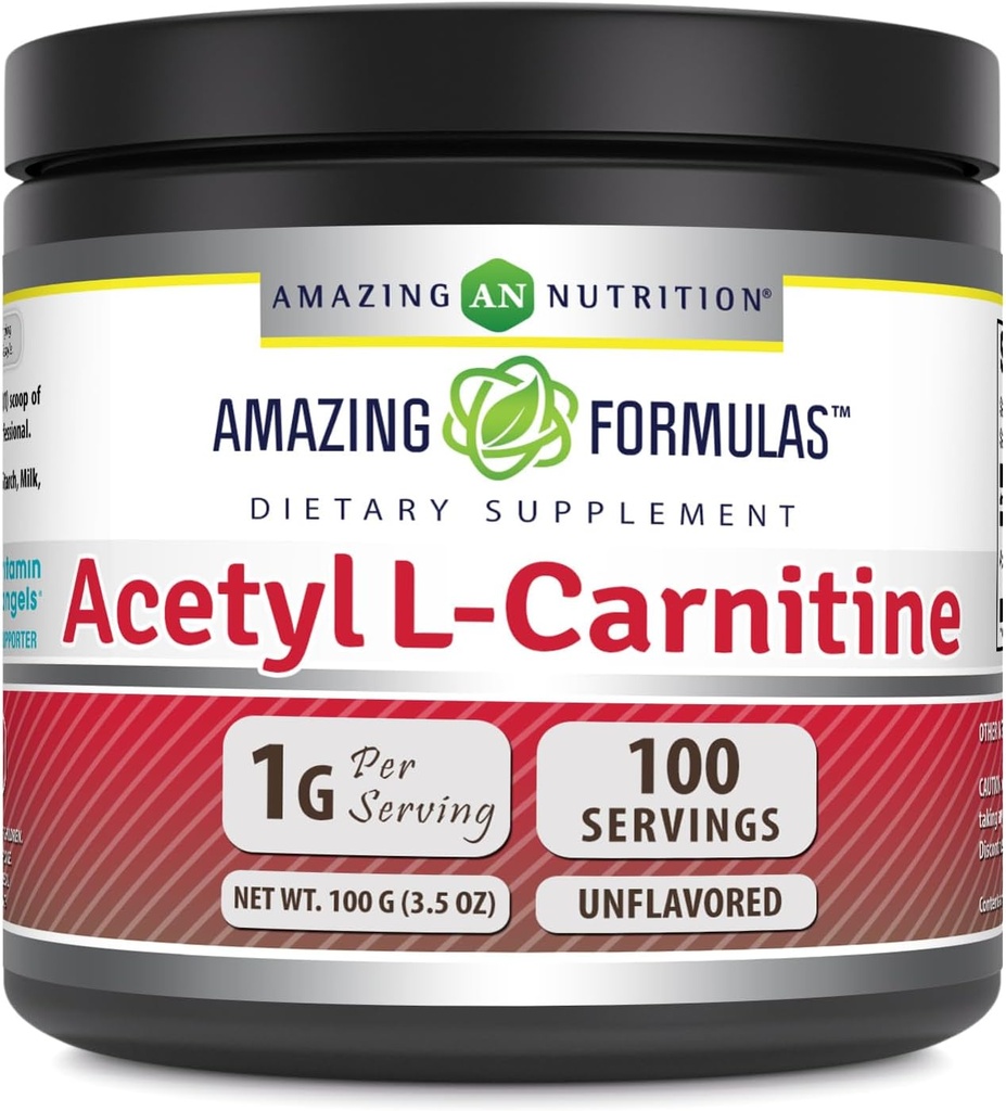Amazing Formulas Acetyl L-Carnitine 100 Grams (3.5 Oz) Συμπλήρωμα σκόνης 