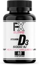 FXSUPPS Βιταμίνη D3 5000 IU (1 Pack, 60 Easy to Swallow Softgels) 
