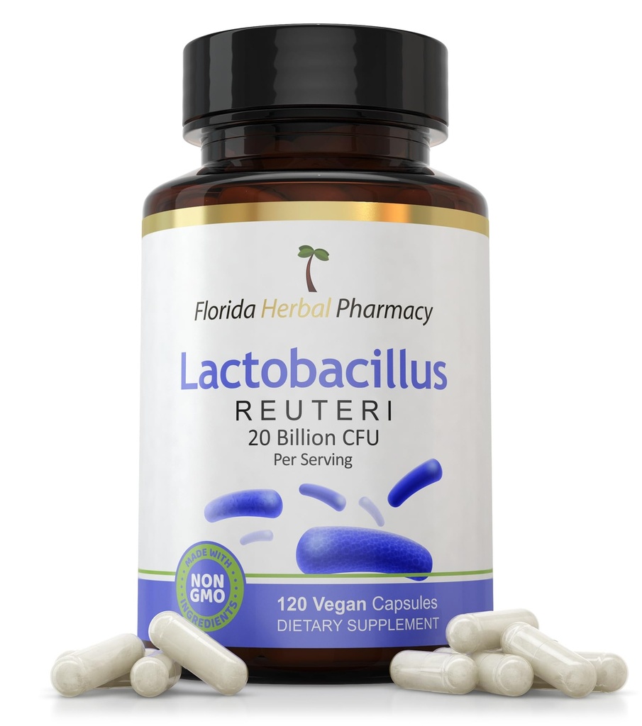 Φαρμακείο της Φλόριντα, Lactobacillus Reuteri (Προβιοτικό) Συμπληρώματα Καψάκια, 20 δισεκατομμύρια CFU