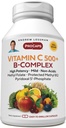 ANDREW LESSMAN Vitamin C 500 Plus B-Complex 180 Κάψουλες - Μη Ακίντια Βιταμίνη C Plus Εσπεριδοειδή Bioflavonoids για το ανοσοποιητικό σύστημα και την υποστήριξη κατά των επιφανειοδραστικών. Εύκολες κάψουλες. Χωρίς πρόσθετα