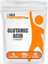BulkSupplements.com L-Glutamic Acid Powder - Συμπλήρωμα γλουταμικών, Amino Acid Supplement - Χωρίς γεύση και γλουτένη, 4g ανά Σερβίρισμα, 100g (3.5 oz) (Pack of 1)