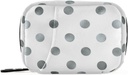 Naanle Silver White Polka Dot Pill Box 7 Day Case Bag Travel Organizer με Zipper Φορητό Εβδομαδιαίο Συμπαγές Μέγεθος για τον κάτοχο συμπλήρωμα βιταμίνης Μια κουκκίδα Γκρι 4,6 x 3,14 x 1,88 Inch