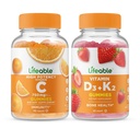 Ζωηρή βιταμίνη C 750mg + Βιταμίνη D3 + Βιταμίνη K2, Gummies Bundle - Μεγάλη γεύση, συμπλήρωμα βιταμίνης, Χωρίς γλουτένη, Χωρίς ΓΤΟ, Μασώμενα Gummy