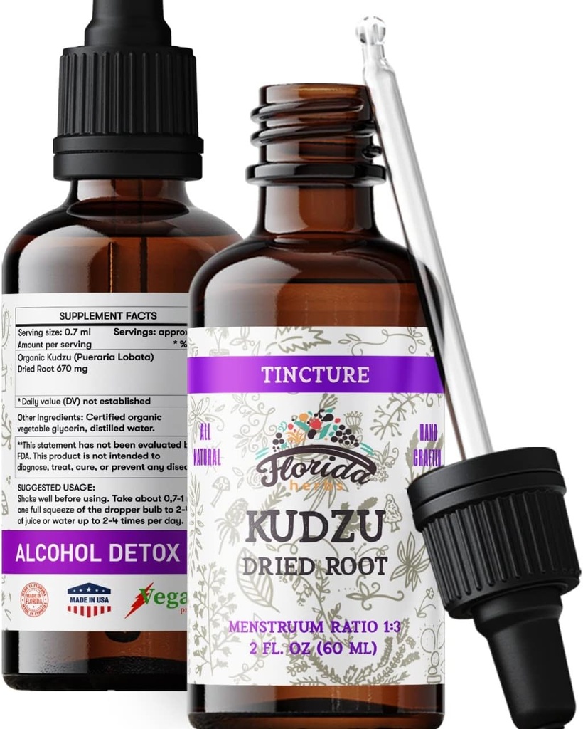 Kudzu εκχύλισμα - Kudzu ρίζα οργανικό συμπλήρωμα - μη-Alcohol συμπλήρωμα - Made in USA – 2 oz