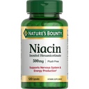 Nature's Bounty Niacin 500mg Flush Free, Cellular Energy Support, Υποστηρίζει την υγεία του νευρικού συστήματος, 120 κάψουλες