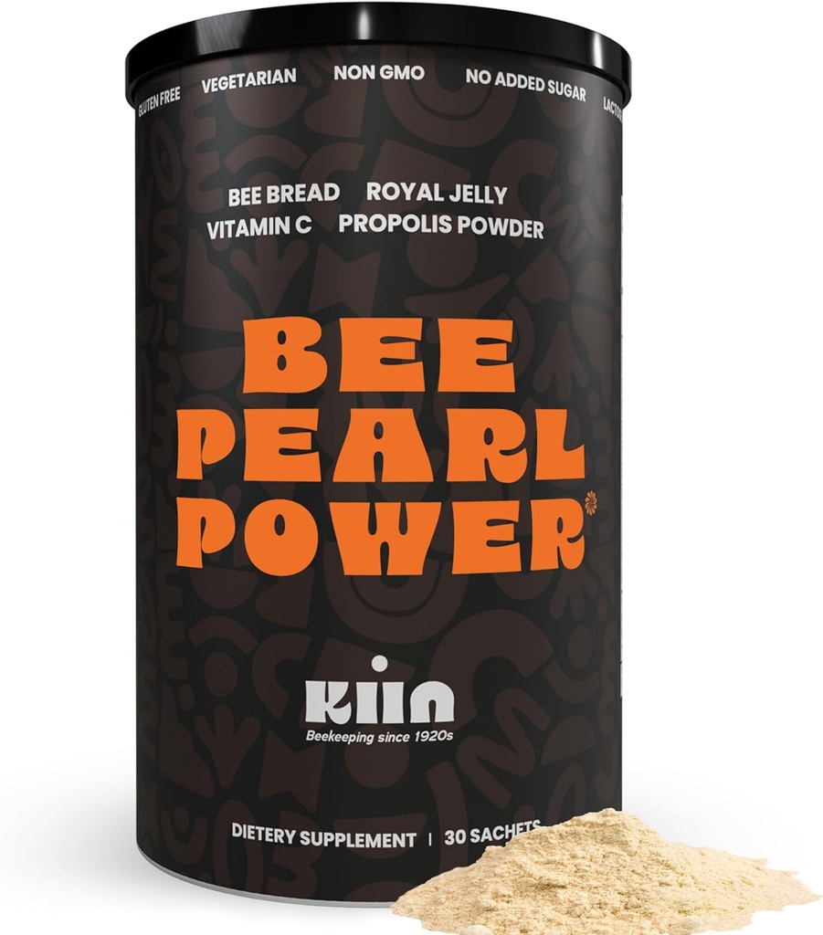 Kiin Bee Bread Powder - Ζυμωμένη Γύρη & Μέλι, 100% Φυσική πολυβιταμίνη, Superfood για την ενέργεια, Μεταβολισμός, Ύπνος, Ανόρθωση, Ανοσία 