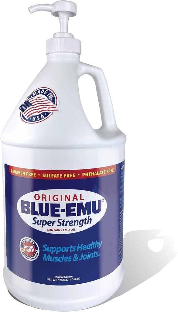 BLUE-EMU Original Super Strength Cream, Soothing Muscle & Joint Support, 1 Gallon