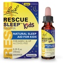 Bach RESCUE SLEEP KIDS Σταγονομετρητής 10mL, Φυσικό Sleep & Stress Relief Aid, Ομοιοπαθητικό Απόσταγμα Λουλουδιών, Χωρίς Μελατονίνη, Ζάχαρη & Γλουτένη, Παιδική, Μη αλκοολούχα Φόρμουλα