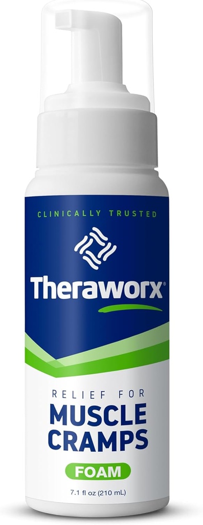 Theraworx Relief for Muscle Cramps Αφρός Fast-Active Μυϊκό Spasm, Πόδι Θωρακικό μαγνήσιο - 7.1 oz - 1 Κόμβος