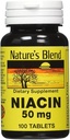 Nature's Blend Niacin 50 Milligram 100 Ταμπλέτες