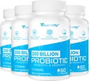200 Billion Cfus 12 Strains Probiotic, με 3 Βιολογικά Πρεβιοτικά, Προβιοτικά για Γυναίκες Άνδρες, Καθημερινή Συμπλήρωμα για Ανοσοποιητική, Οσφυϊκή Υγεία, Σταθερό, Μη ΓΤΟ, 240 Caps (240-Ημέρες Προμήθεια)