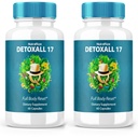 (2 Pack) DetoxAll 17, DetoxAll 17 Full Body Reset, DetoxAll17 Συμπλήρωμα διατροφής για τη συνολική υγεία και ευεξία, μέγιστη δύναμη όλα τα φυσικά χάπια για την ενίσχυση της ενέργειας, Detox Και 17 κριτική (120 κάψουλες)