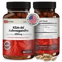 DailyNutra KSM-66 Ashwagandha 600mg Βιολογικό εκχύλισμα ρίζας - Συμπλήρωμα υψηλής ισχύος με 5% Withanolides 