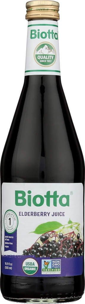 Biotta, Juice Elderberry Organic, 16.9 Fl Oz