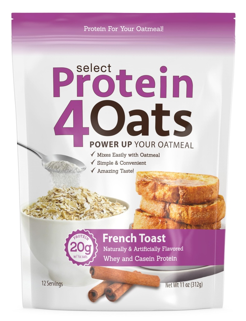 PEScience Protein4Oats, σκόνη για να κάνει εκπληκτική γεύση πρωτεΐνης βρώμης, με Whey και καζεΐνη, γαλλική φρυγανιά, 12 εξυπηρετούν