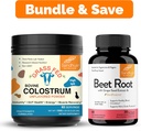 Sandhu's Pure Bovine Colostrum Powder Supplement for Humans & Beet Root Powder with Bioperine Caps