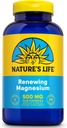 Nature’s Life Renewing Magnesium 500 mg - Μαγνήσιο Κιτρικό, Μη Μαγνήσιο, Οξείδιο Μαγνήσιου Συν Βιταμίνη Β-6 - Μύες και Νεύρα Υποστήριξη - Εργαστήριο Επαληθευμένο - 275 Μερίδες, 275 VegCaps