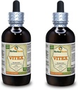 Vitex (Vitex Agnus-Castus) Βάμμα, Βιολογικό αποξηραμένο εκχύλισμα μούρων (Όνομα: HerbalTerra, Περήφανα Made in USA) 2x4 fl.oz (2x120 ml)