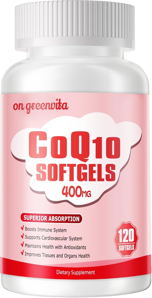 CoQ10-400mg-Softgels με PQQ, BioPerine & Omega-3, Coenzyme Q10 (Ubiquinone) συμπλήρωμα για την υψηλή απορρόφηση, ισχυρό-αντιοξειδωτικό, υποστήριξη καρδιά & ενέργεια-παραγωγή, 120 υπηρεσίες