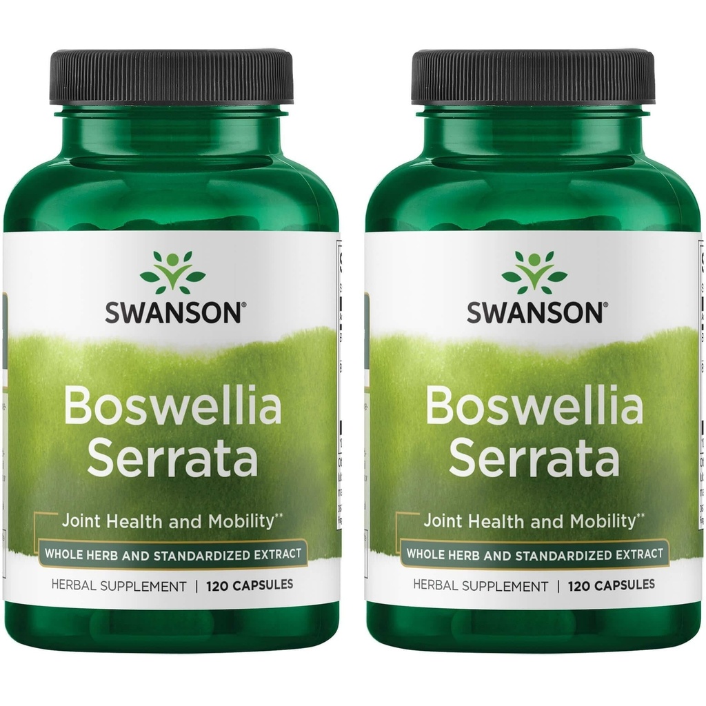 Swanson Boswellia Serrata - Ολόκληρο Herb & Standardized Extract 120 Caps (2 Pack)