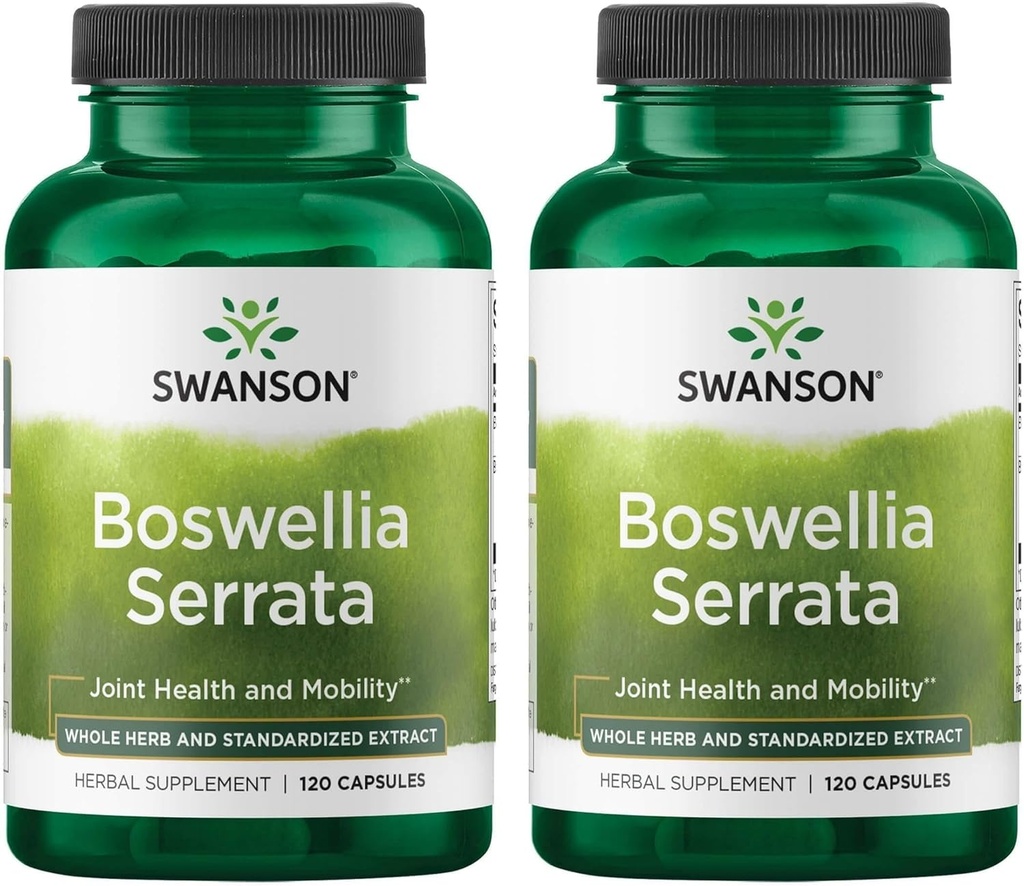 Swanson Boswellia Serrata - Ολόκληρο Herb & Standardized Extract 120 Caps (2 Pack)