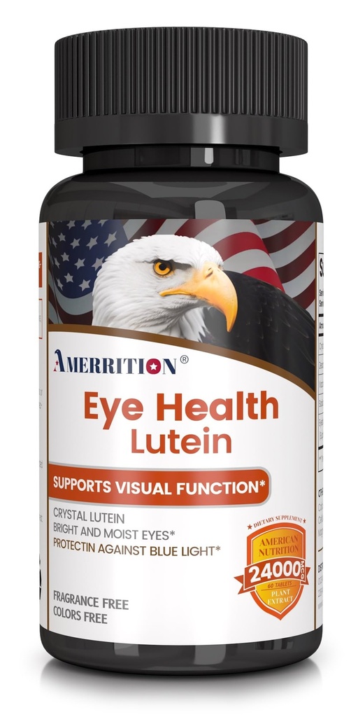 Advanced Lutein Eye Health Supplement - Enhanced with Zeaxanthin, Supports Vision & Eye Health - Μη Γλουτένη & Μη Γλουτένη - Φυσικό μάτι Βιταμίνη δισκία - 60ct