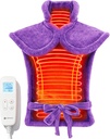 CooCo Back Θέρμανση Pads for Women Γιαγιά, FSA Επιλέξιμες Θερμότητα Pad for Back Pain Relief, Χαριτωμένη Θερμότητα Pad with 6 Heat Levels, Christmas Gifts for Mom Σύζυγος Η γιαγιά της, ETL Certified, Purple