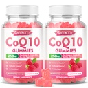 Χωρίς ζάχαρη CoQ10 Gummies 250mg, Συμπληρώματα Συνένζυμου Q10 Plus Ωμέγα-3, Βιταμίνη Β6 & Ψευδάργυρος, Υψηλή Απορρόφηση CoQ10 Συμπλήρωμα για Κυτταρική Ενέργεια & Αντιοξειδωτική Υποστήριξη, Γεύση Βατόμουρου, Vegan 120Cts